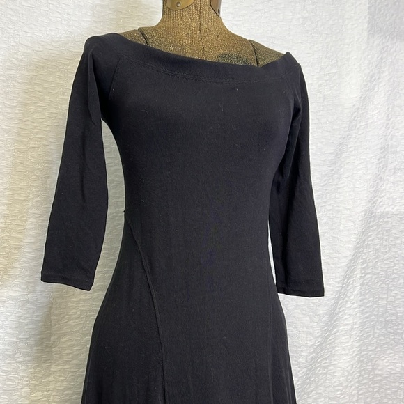 FREE PEOPLE BEACH BLACK COTTON OFF THE SHOULDER MAXI DRESS XS - Picture 4 of 15